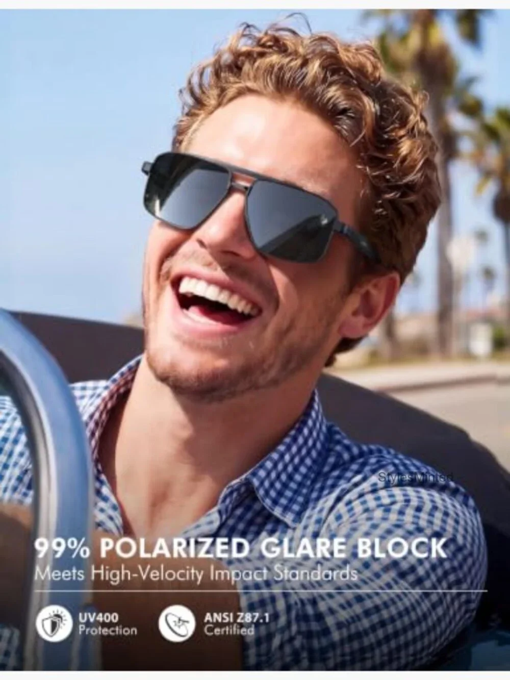 Unisex Square Polygon Polarized Sunglasses UV400 Anti-Glare Driving Fishing